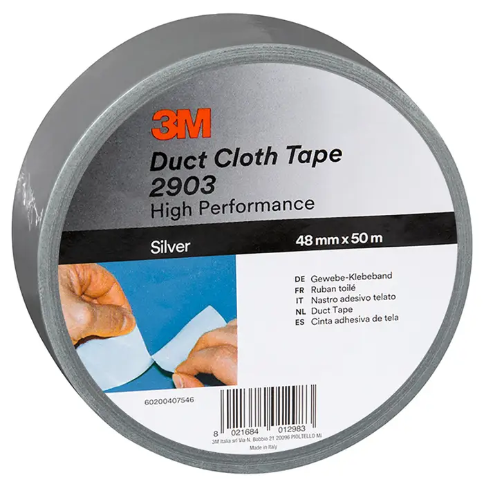 3M Universelles Gewebeklebeband 2903, Silber, 48 mm x 50 m, 0.15 mm