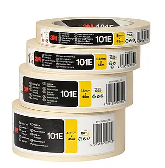 3M Allzweck Abdeckklebeband 101E, Beige, 36 mm x 45 m, Einzelrolle mit Barcode