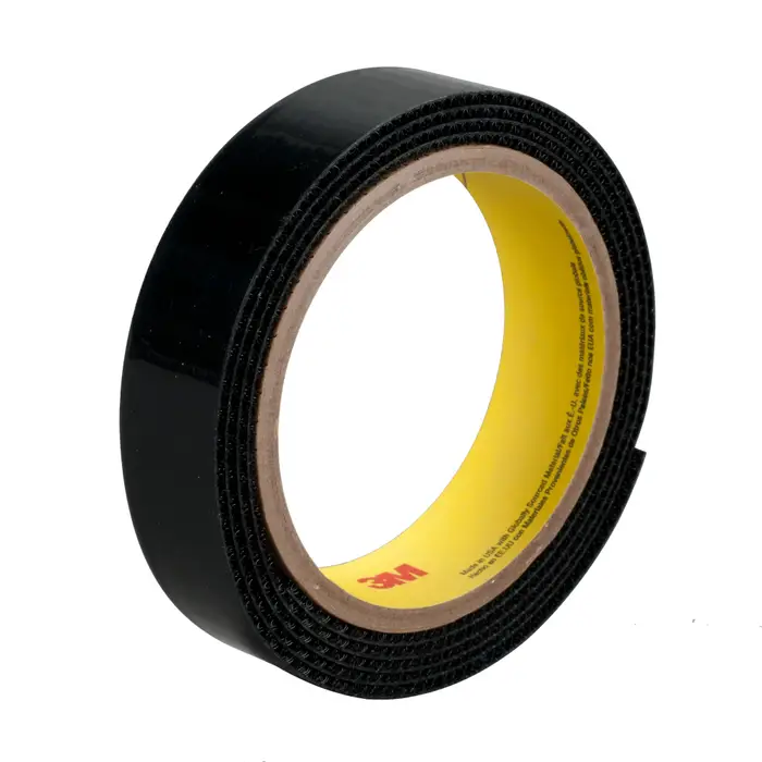 3M Schwer Entflammbares Hakenband SJ3419FR, Schwarz, 25 mm x 45.7 m