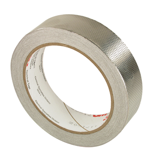 3M ET 1345 Kupferfolie, geprägt, verzinnt, mit nicht-leitfähigem Kleber, Zinn, 584 mm x 16.5 m x 0.1 mm