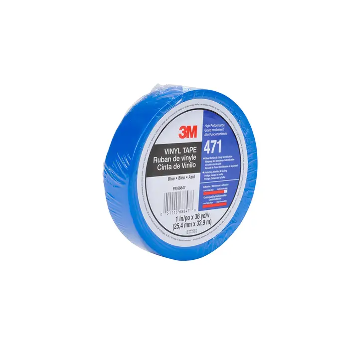 3M Weich-PVC-Klebeband 471, Blau, 9 mm x 33 m, 0.14 mm, Einzelverpackt