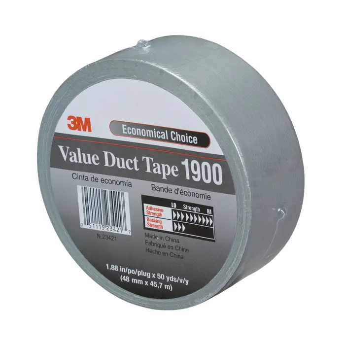 3M Gewebeklebeband 1900, Silver, 1060 mm x 50 m