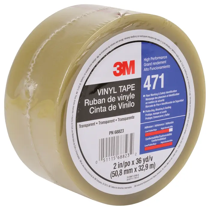 3M Weich-PVC-Klebeband 471, Transparent, 50 mm x 33 m, 0.14 mm, einzelverpackt