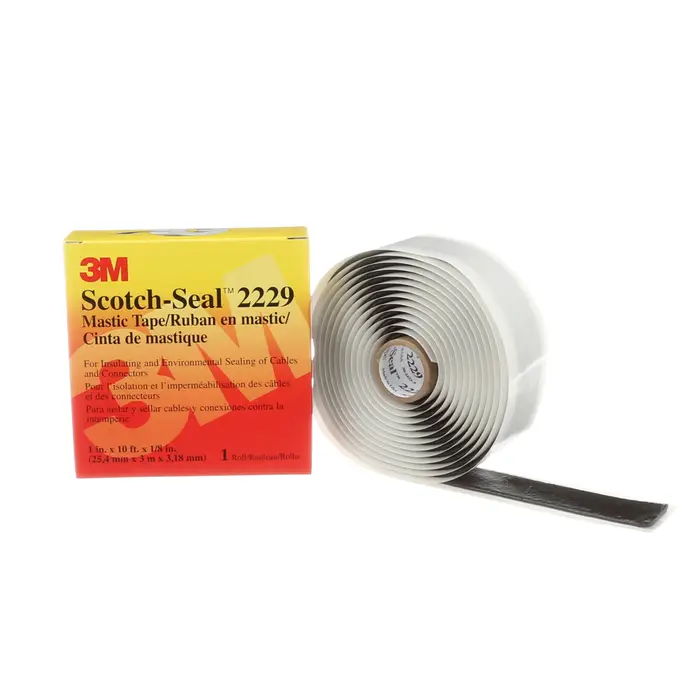 3M Scotch-Seal 2229 Mastikband, selbstverschweißend, Schwarz, 25,4 mm x 3 m, 3,2 mm