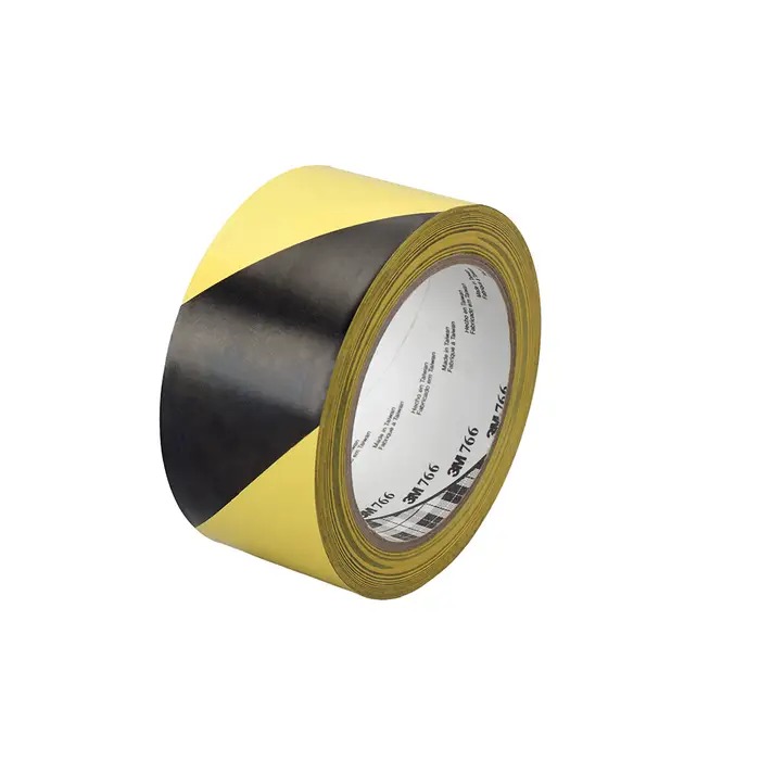 3M Gefahrenmarkierungsband 766i, Gelb/Schwarz, 1168 mm x 33 m