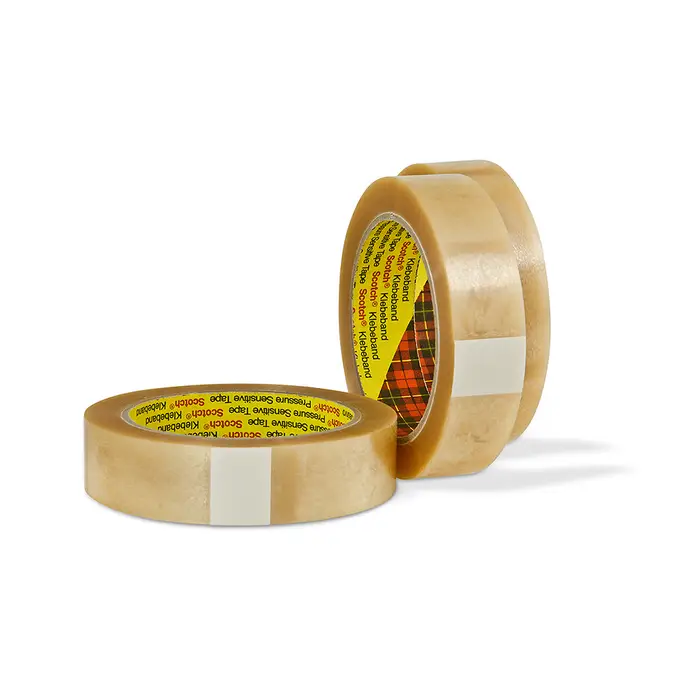 Scotch PVC Verpackungsklebeband 6890, Transparent, 38 mm x 66 m, 0.05 mm
