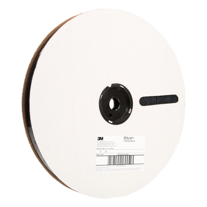 3M Schlaufenband SJ3571, Schwarz, 50 mm x 45.7 m, 3.8 mm, Aussenbreich