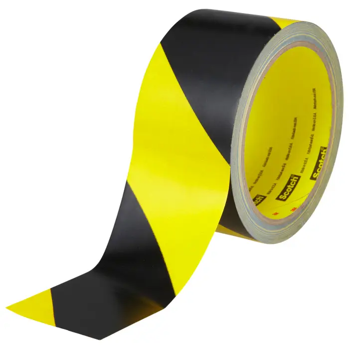 3M Gefahrenmarkierungsband 5702, Schwarz/Gelb, 102 mm x 33 m, 0.14 mm