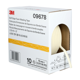 3M Soft Edge Foam Abdeckband, Weiß, 13 mm x 50 m, 09678
