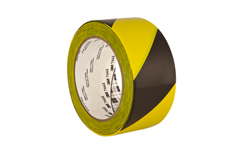 3M Gefahrenmarkierungsband 766i, Gelb/Schwarz, 50 mm x 33 m, Großpackung
