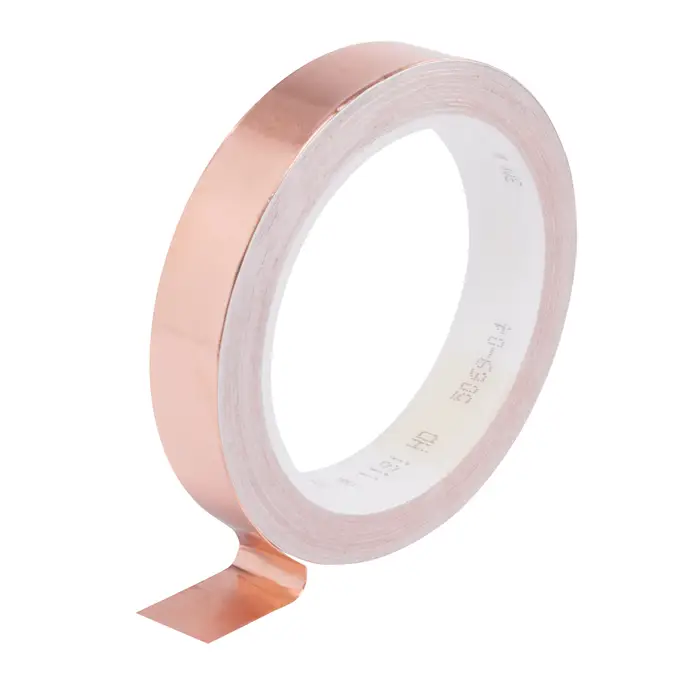 3M ET 1181 Kupferfolie glatt, mit leitfähigem Kleber, Kupfer, 19 mm x 16,5 m x 0,07 mm