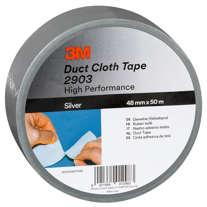 3M Universelles Gewebeklebeband 2903, Silber, 1350 mm x 50 m