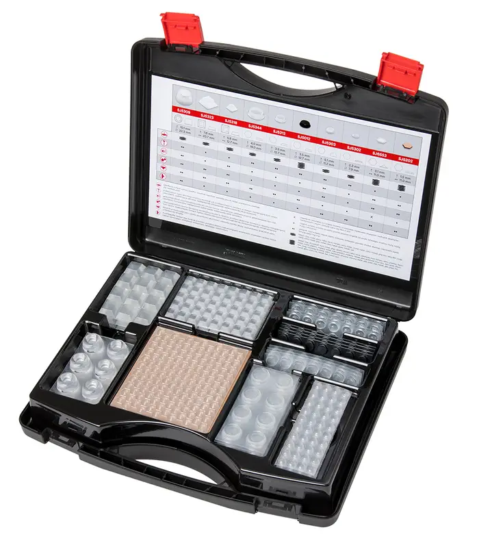 3M Bumpon Set 017 Elastikpuffer, Koffer mit mehr als 700 Stück, transparent und schwarz