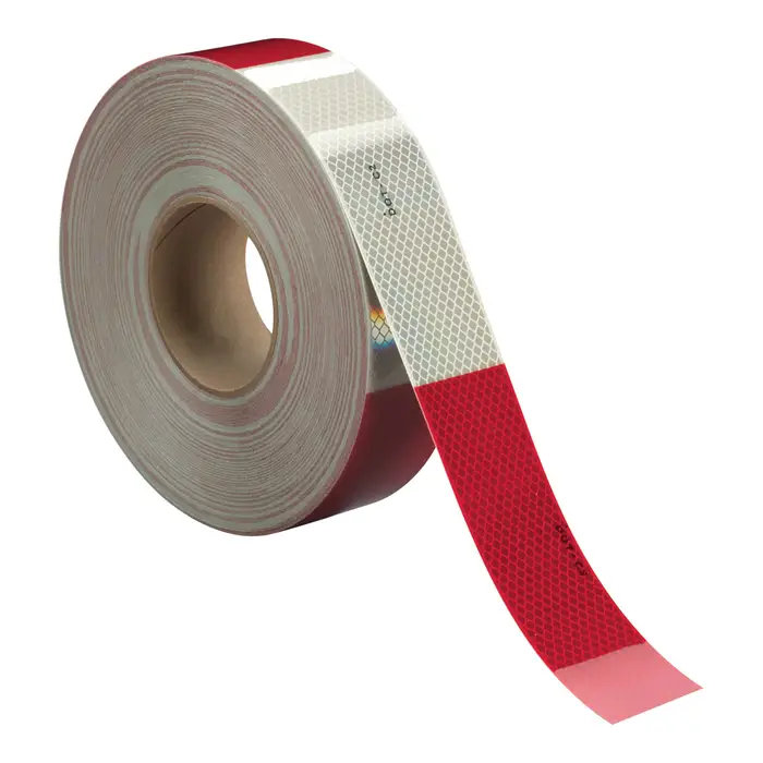 3M Diamond Grade Konturmarkierung 983-326, Rot/Weiß, 50,8 mm x 45,7 m