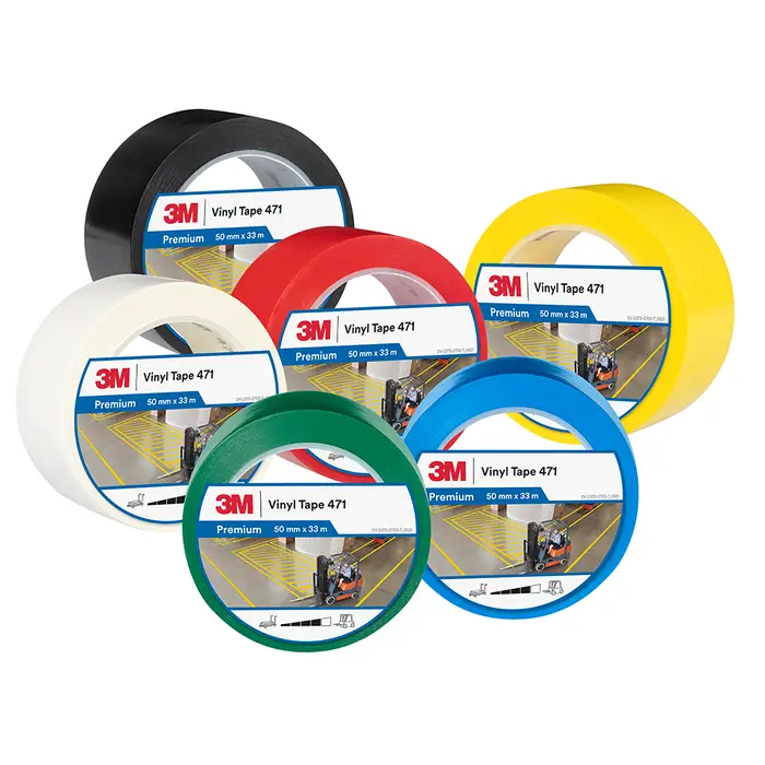 3M Weich-PVC-Klebeband 471, Gelb, 12.7 mm x 33 m, 0.14 mm, einzelverpackt