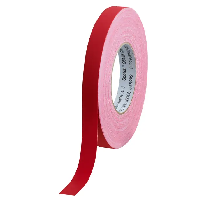 Scotch 9545N Imprägniertes Gewebeband, Rot, 19 mm x 50 m, 0,3 mm